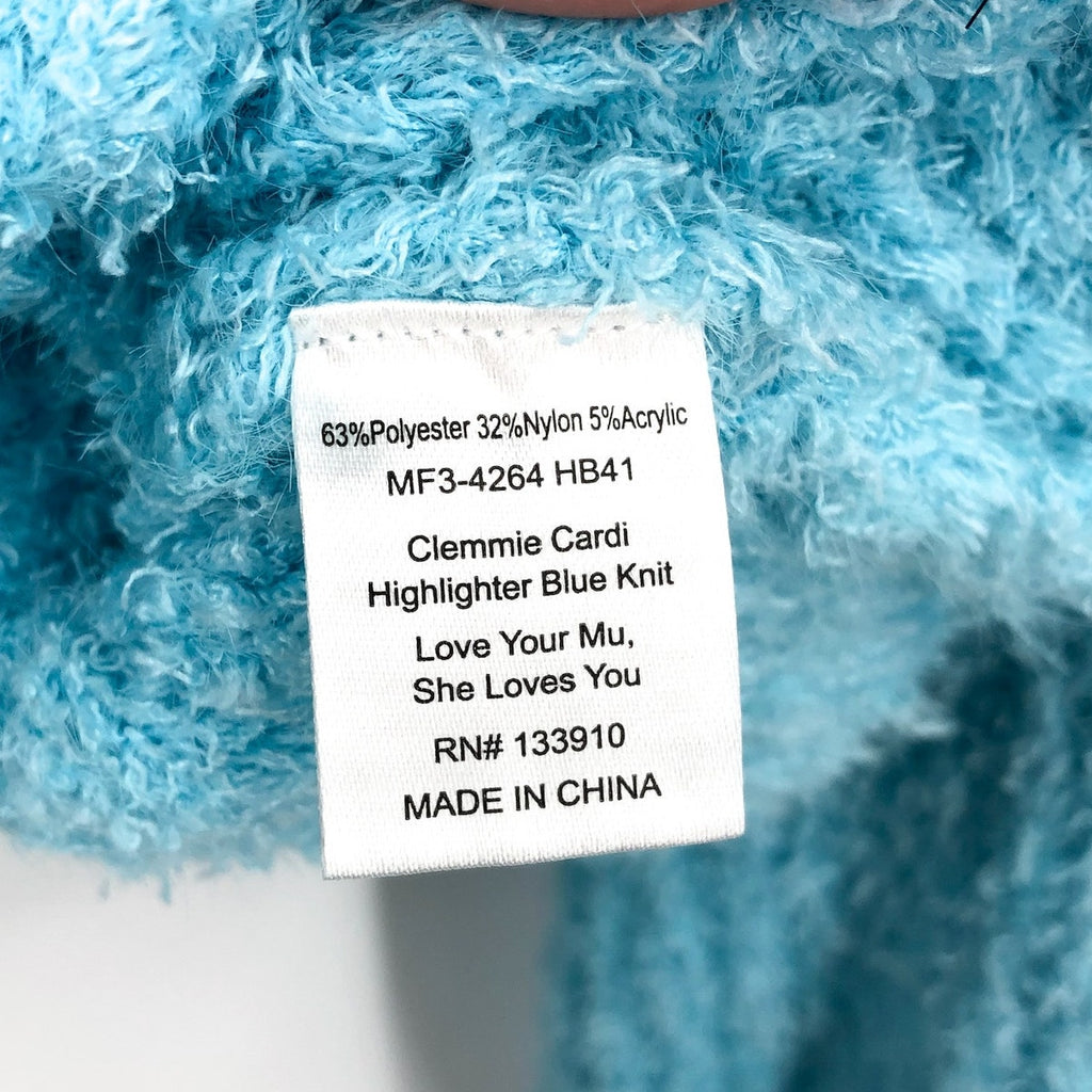 SHOW ME YOUR MUMU Women's Clemmie Cardigan XL Highlighter Blue Jewels NWT