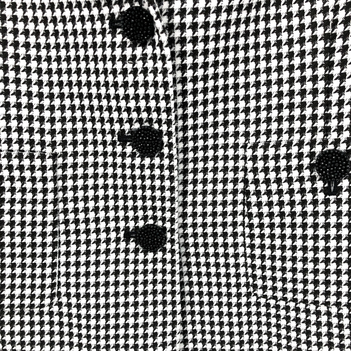 LE SUIT Women's Cropped Blazer Size 12 Black White Houndstooth Check NWT