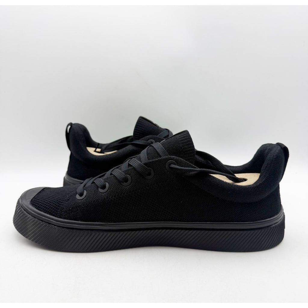 Cariuma IBI Low Casual Sneakers Mens 9.5 Womens 11 Black Bamboo Knit NIB