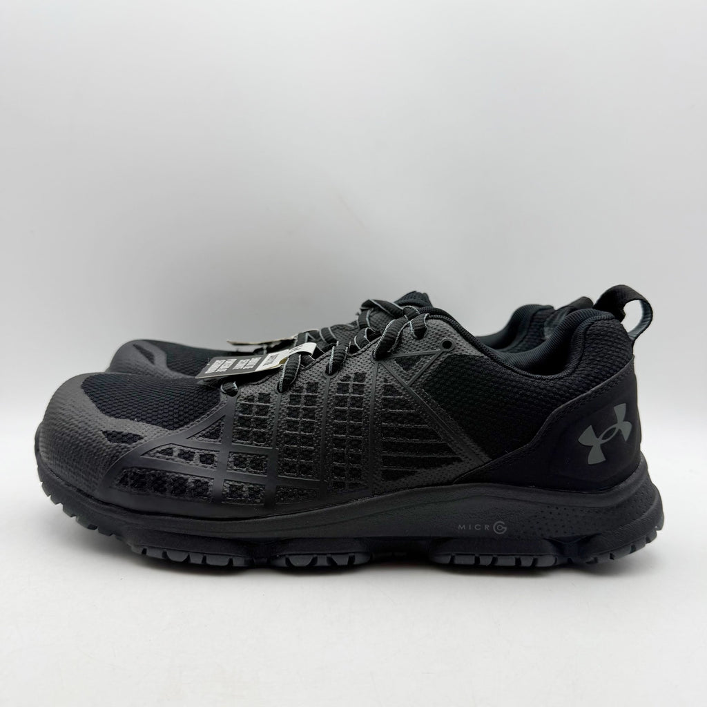 Under Armour Mens Micro G Strikefast Safety Toe Sneakers US 8 Black SR NWT