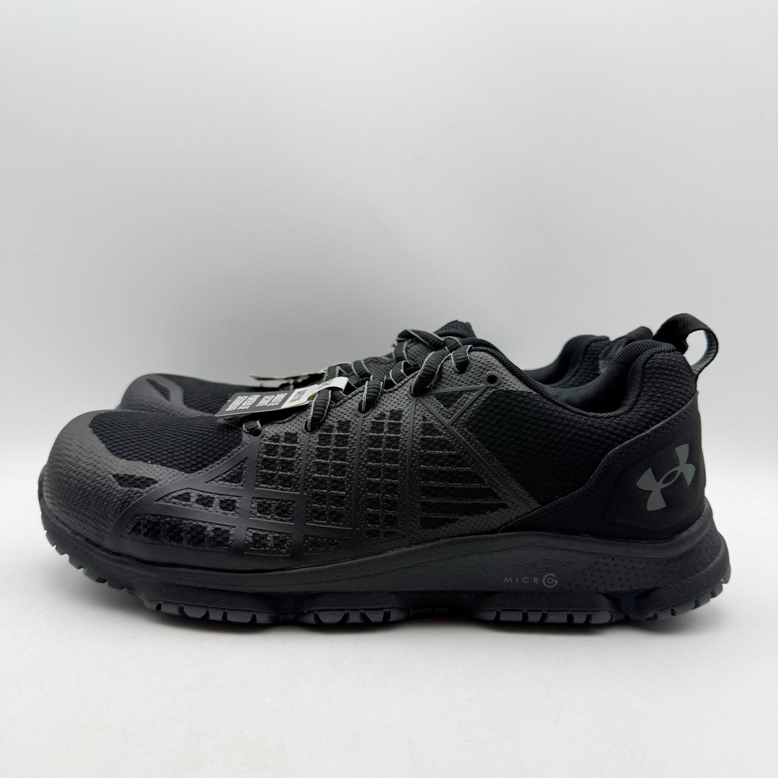 Under Armour Mens Micro G Strikefast Safety Toe Sneakers US 8 Black SR NWT