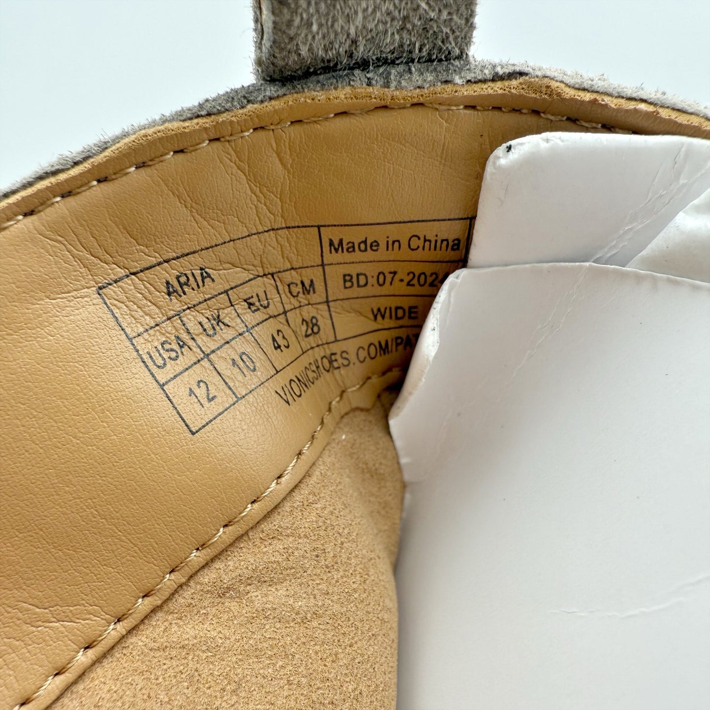 Vionic Womens Aria Ankle Booties US 12 Wide EU 43 Grey Suede NWOB