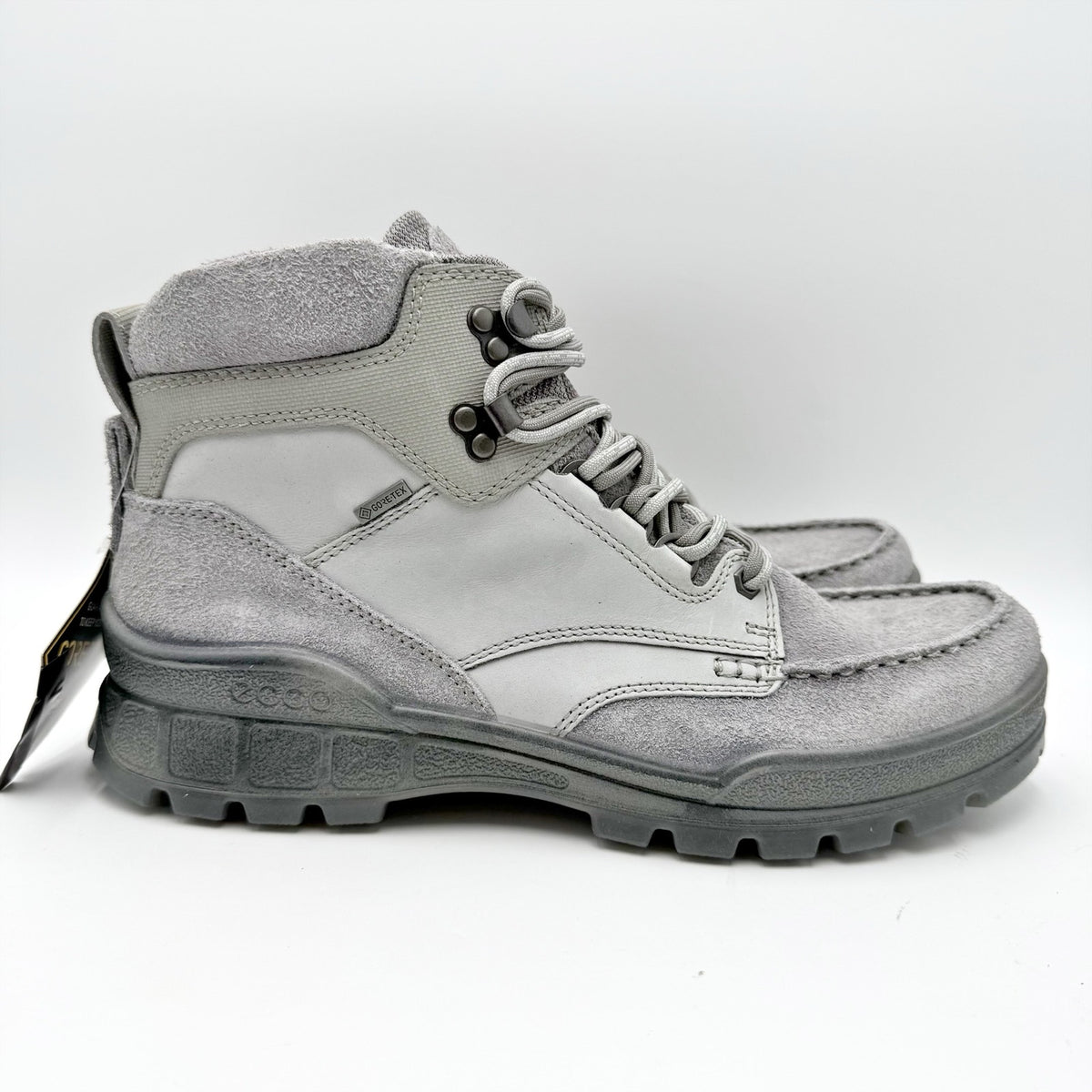 ECCO X Concepts Mens Track 25 Boots EU 44 US 10-10.5 Grey Leather Gortex NWT