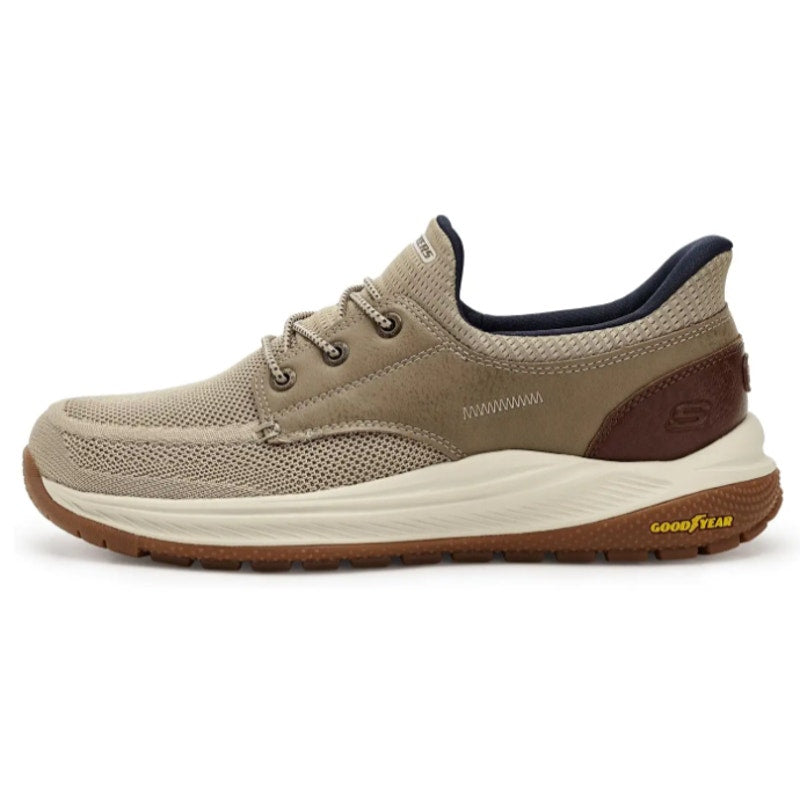 SKECHERS Mens Meroe - Alden Slip On Boat Shoes US 13 WW Taupe Tan Sneakers NWT