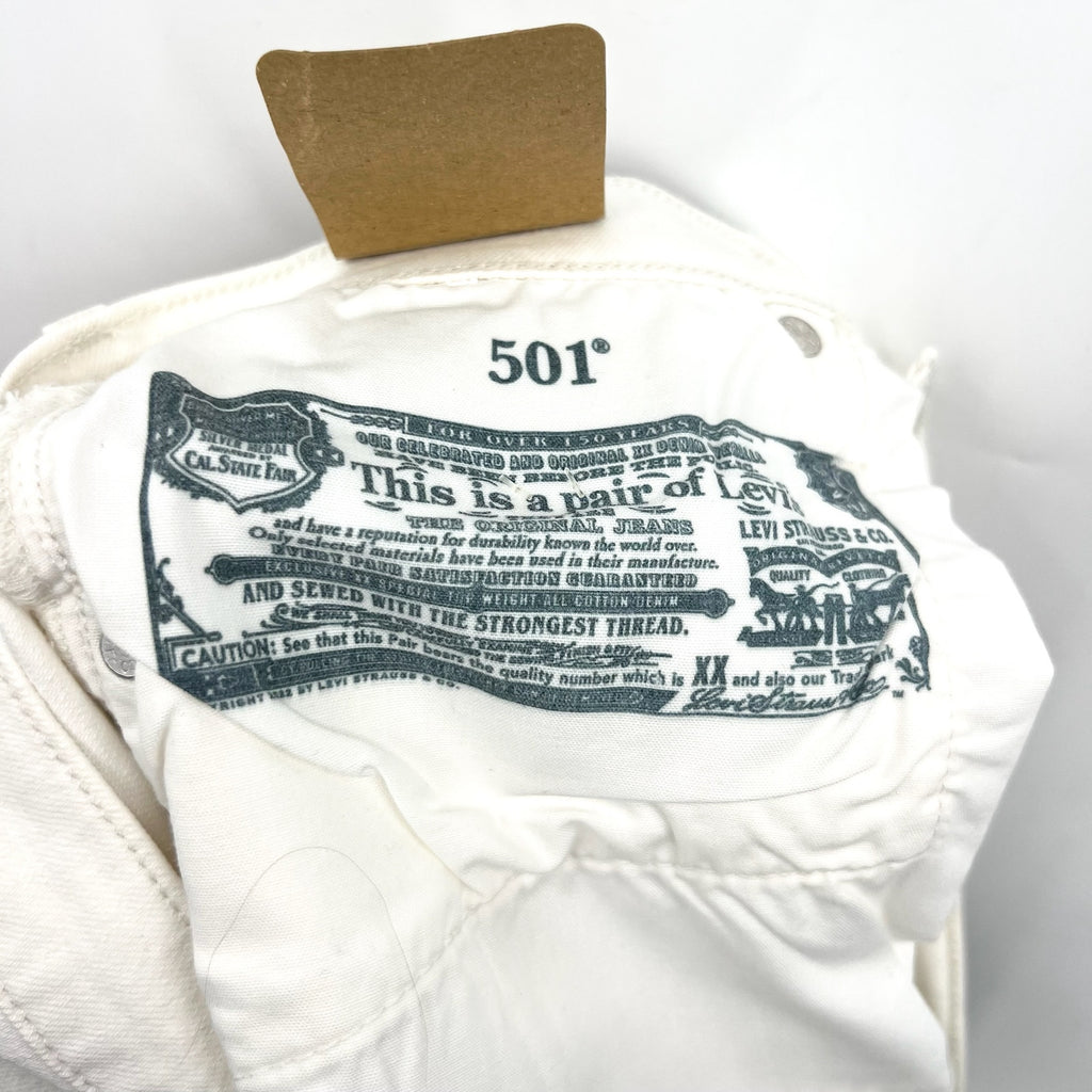 LEVI'S Womens 501 Original Fit Denim Shorts Size 29 US 8 White 56327-0248 NWT