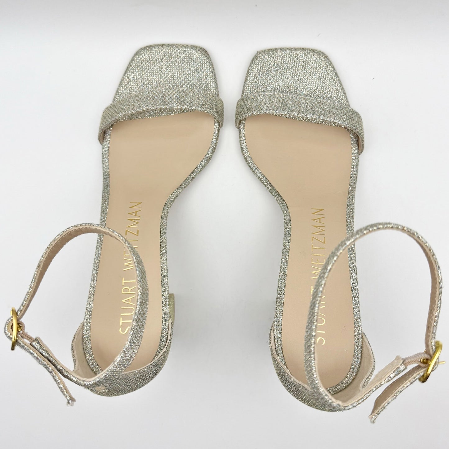 Stuart Weitzman Womens Nudistcurve 75 Block Sandal US 7.5B EU 38 Multi-color