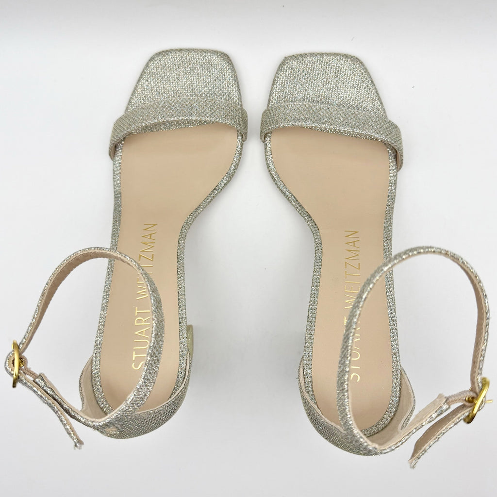 Stuart Weitzman Womens Nudistcurve 75 Block Sandal US 7.5B EU 38 Multi-color