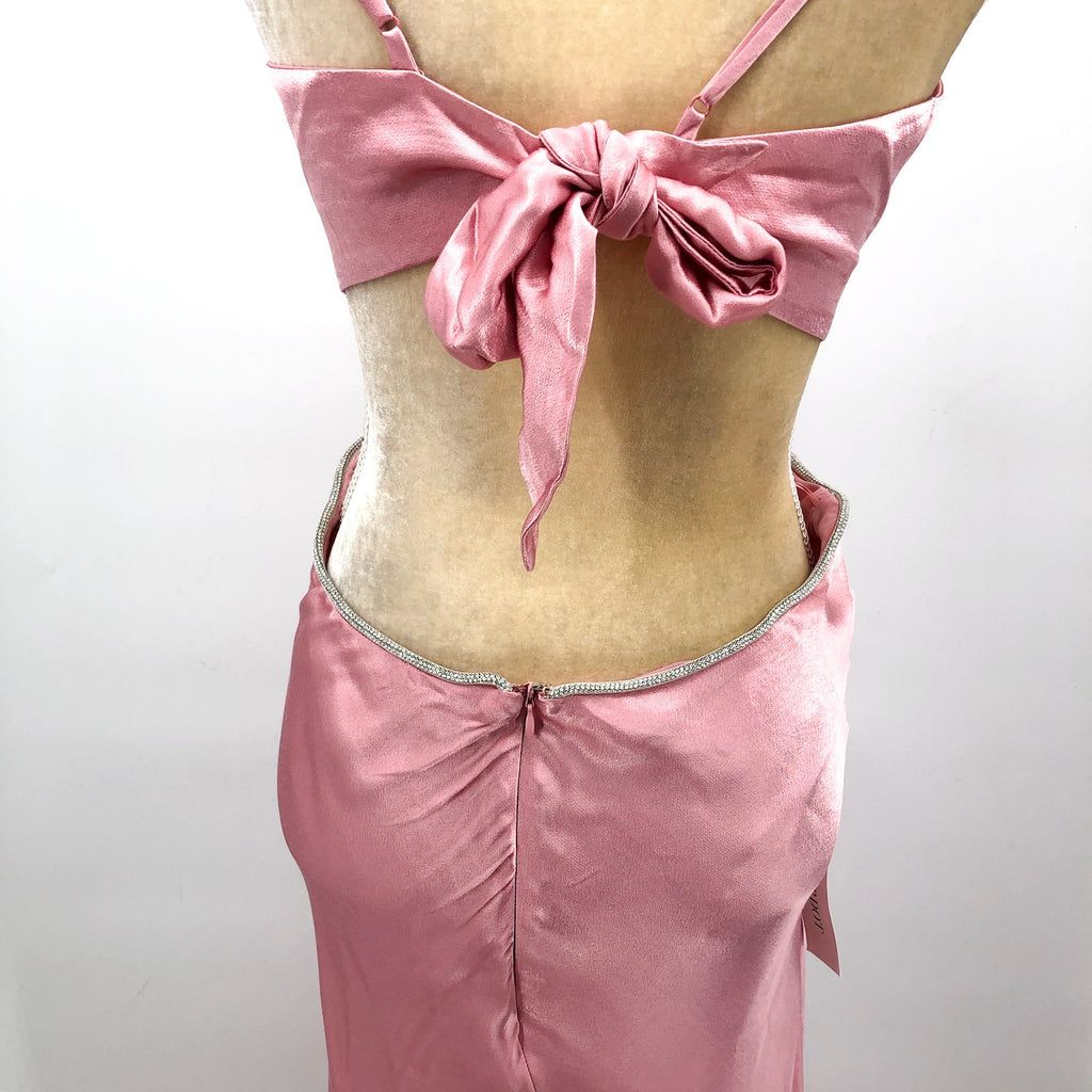 BARDOT Women's Rome Diamonte Slip Dress XXL Size 12 Blush Pink NWT