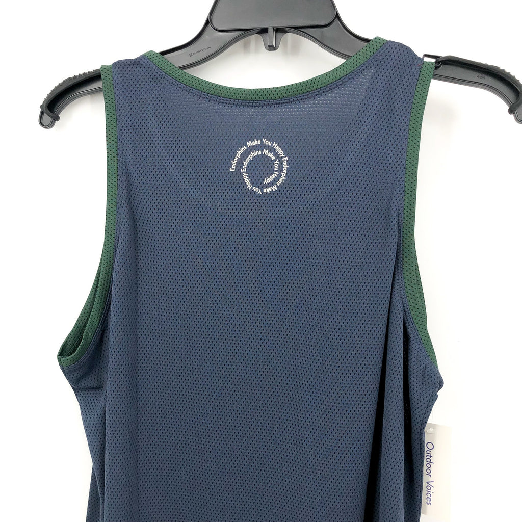 OUTDOOR VOICES Men's RecMesh Tank Top XS Blue Grey Dark Sky Sleeveless NWT