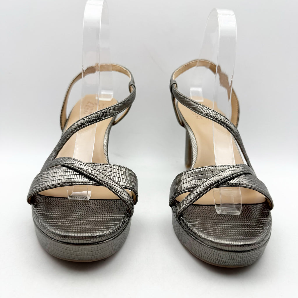 Naturalizer Womens Abby Heeled Sandals Size 9 M Grey Snake Print NIB