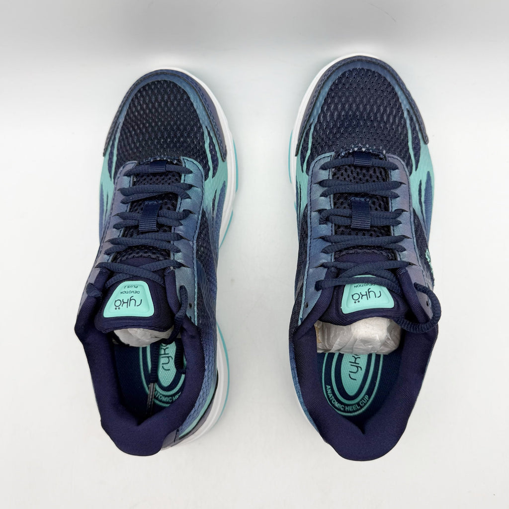 Ryka Womens Devotion Plus 2 Walking Sneakers US 5 M EU 35 Navy Teal Athletic NIB