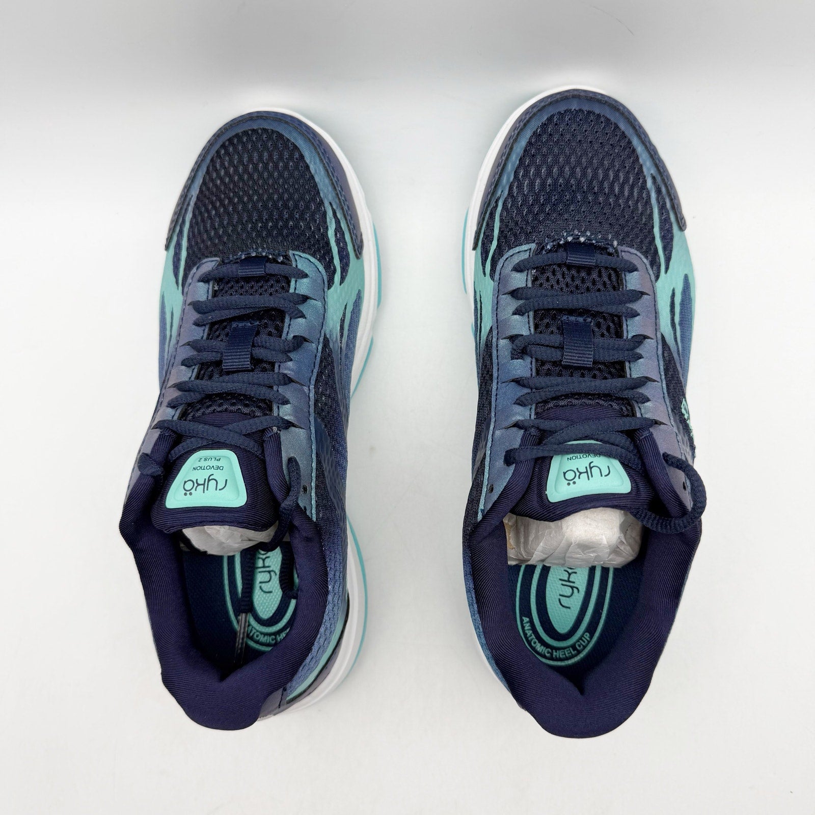 Ryka Womens Devotion Plus 2 Walking Sneakers US 5 M EU 35 Navy Teal Athletic NIB