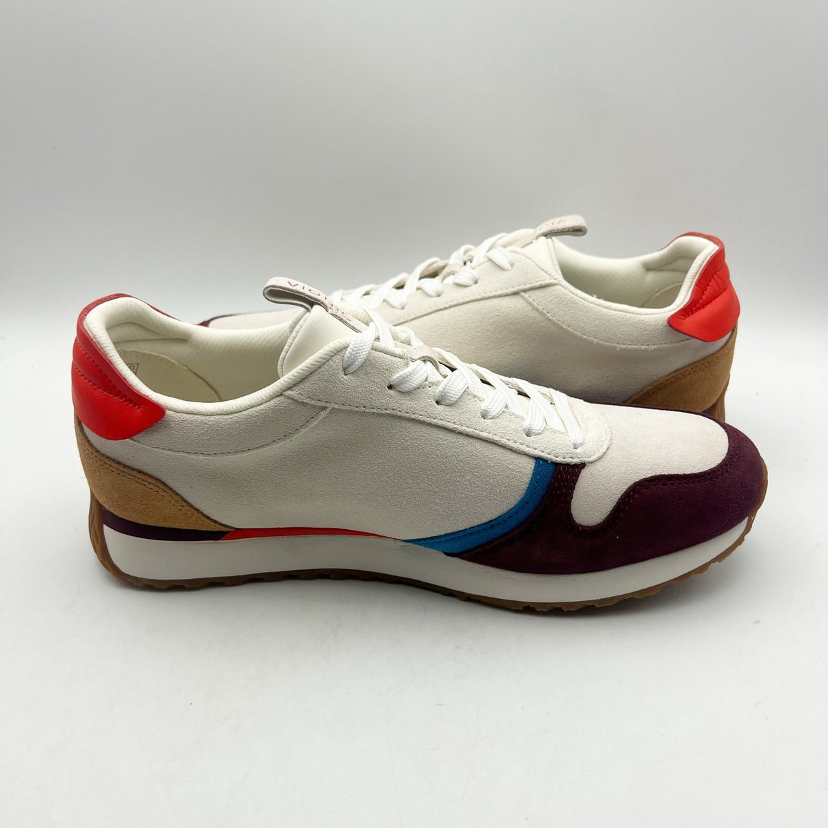 Vionic Womens Monarch Casual Sneakers Size 10 EU 41 Off White Multi Suede NIB