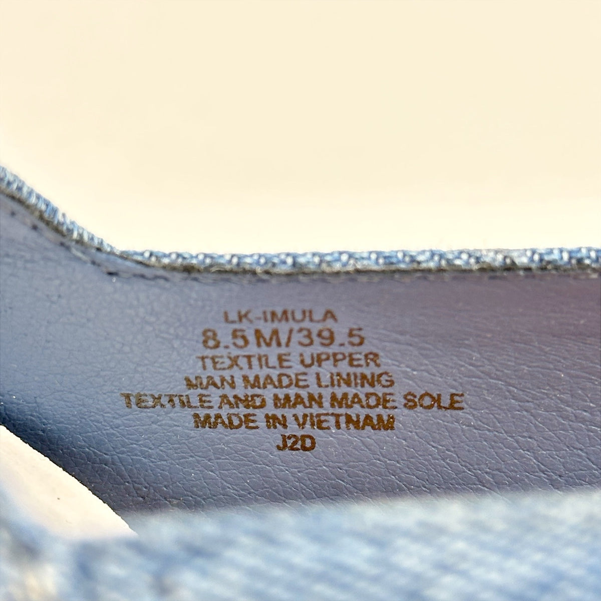 Lucky Brand Womens Imula Espadrille Wedge Heels Size 8.5 Blue Canvas NIB