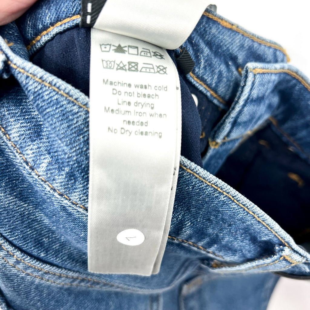 7 FOR ALL MANKIND Womens Logan Stovepipe Cuffed Jeans Size 24 US 0 Blue NWT