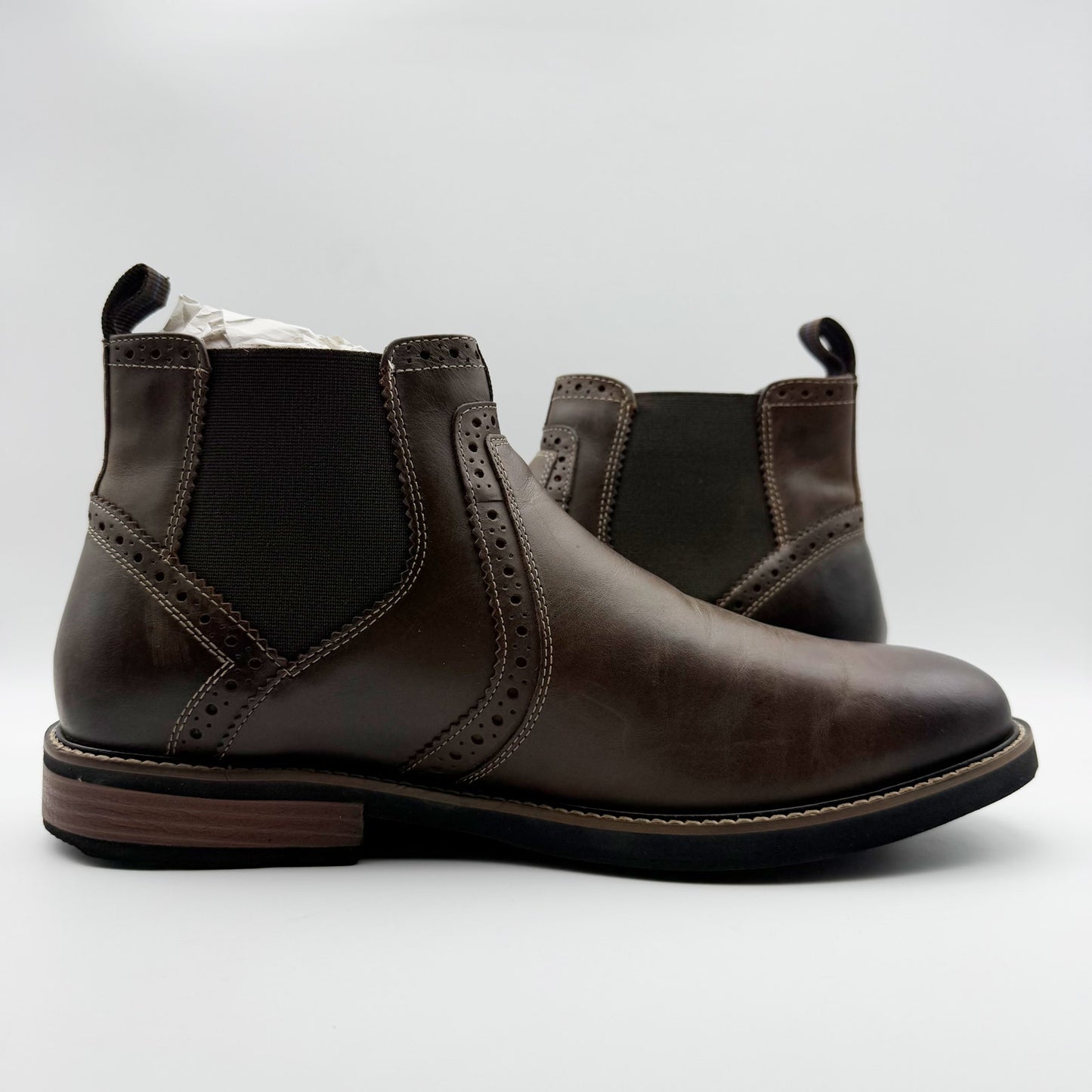 Nunn Bush KORE Womens Otis Chelsea Boot Size 11 M Brown Leather Plain Toe NIB