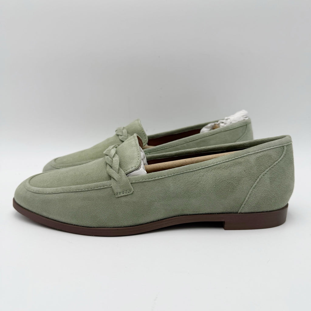 Seychelles Womens Afternoon Stroll Loafers Size 7.5 Sage Green Suede NIB
