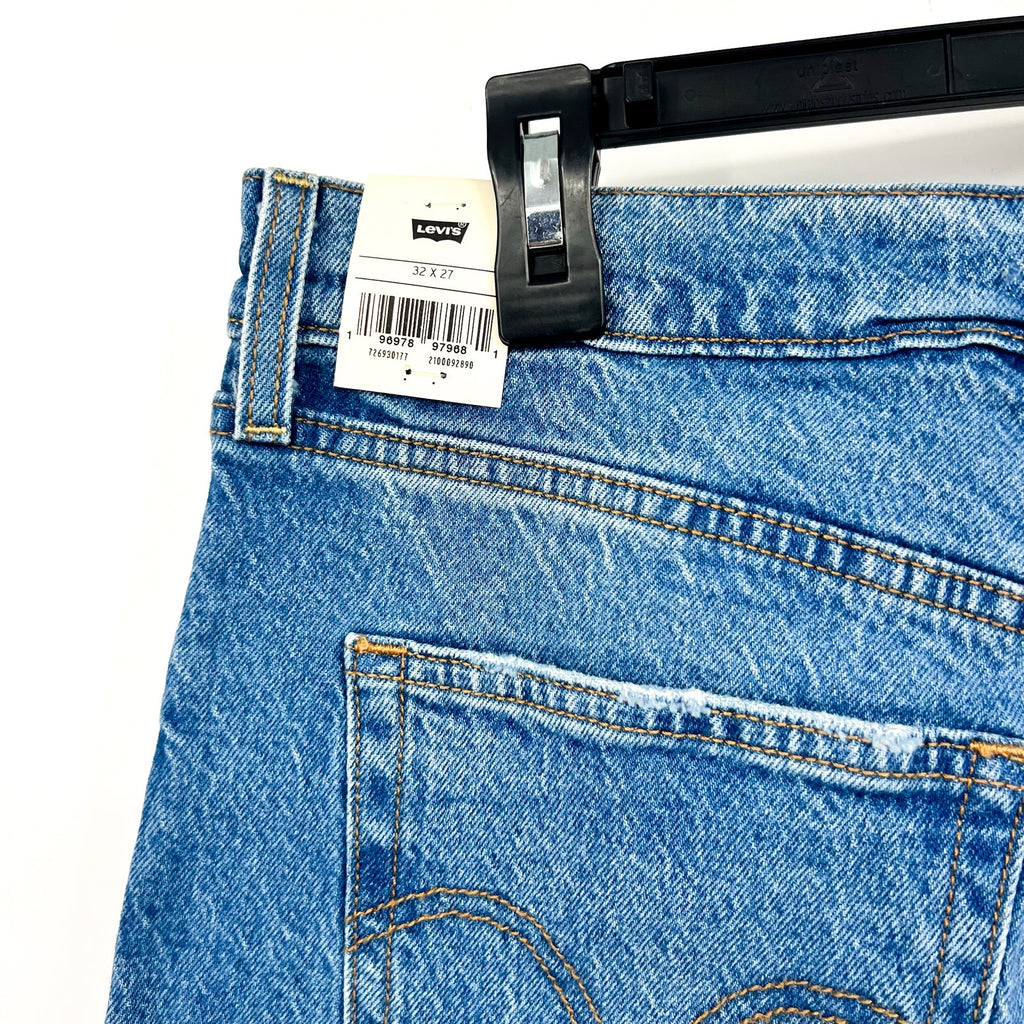 Levi's Womens Ribcage Straight Ankle Jeans 32x27 14 Medium Blue 72693-0177 NWT
