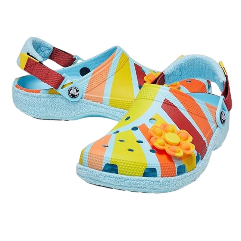 Crocs Classic Zen Garden RO Clogs Womens 12 Mens 10 Blue Multicolor Terry SR NWT
