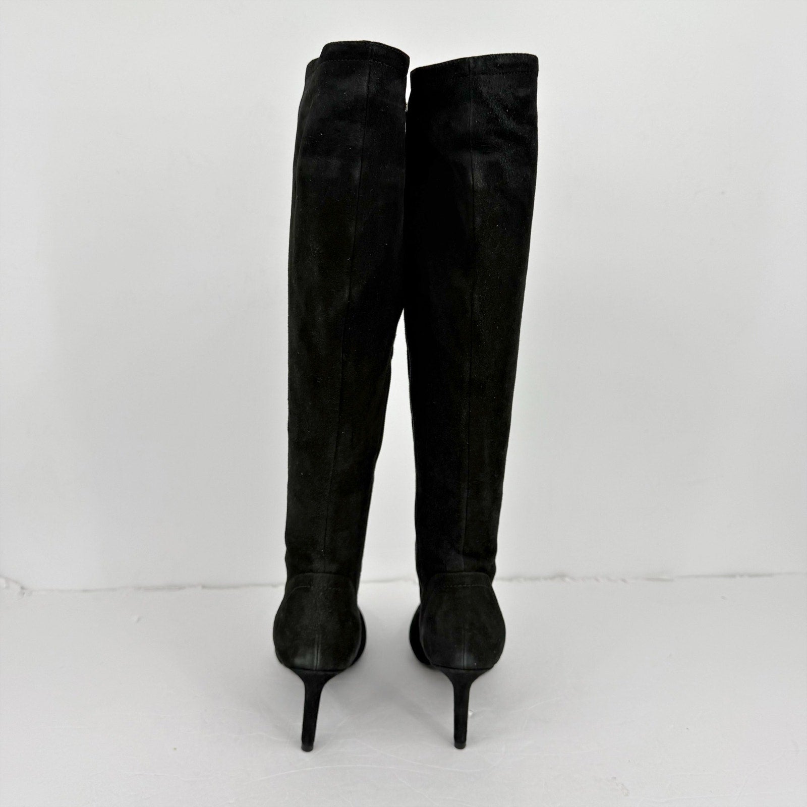 Aquatalia Womens Knee High Boots US 7.5 M EU 38 Black Suede NWOB
