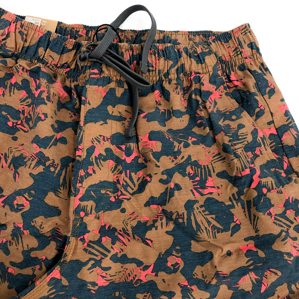 PRANA Men's Metric Board Short Large Brown Fresca Camo 8" Inseam NWT