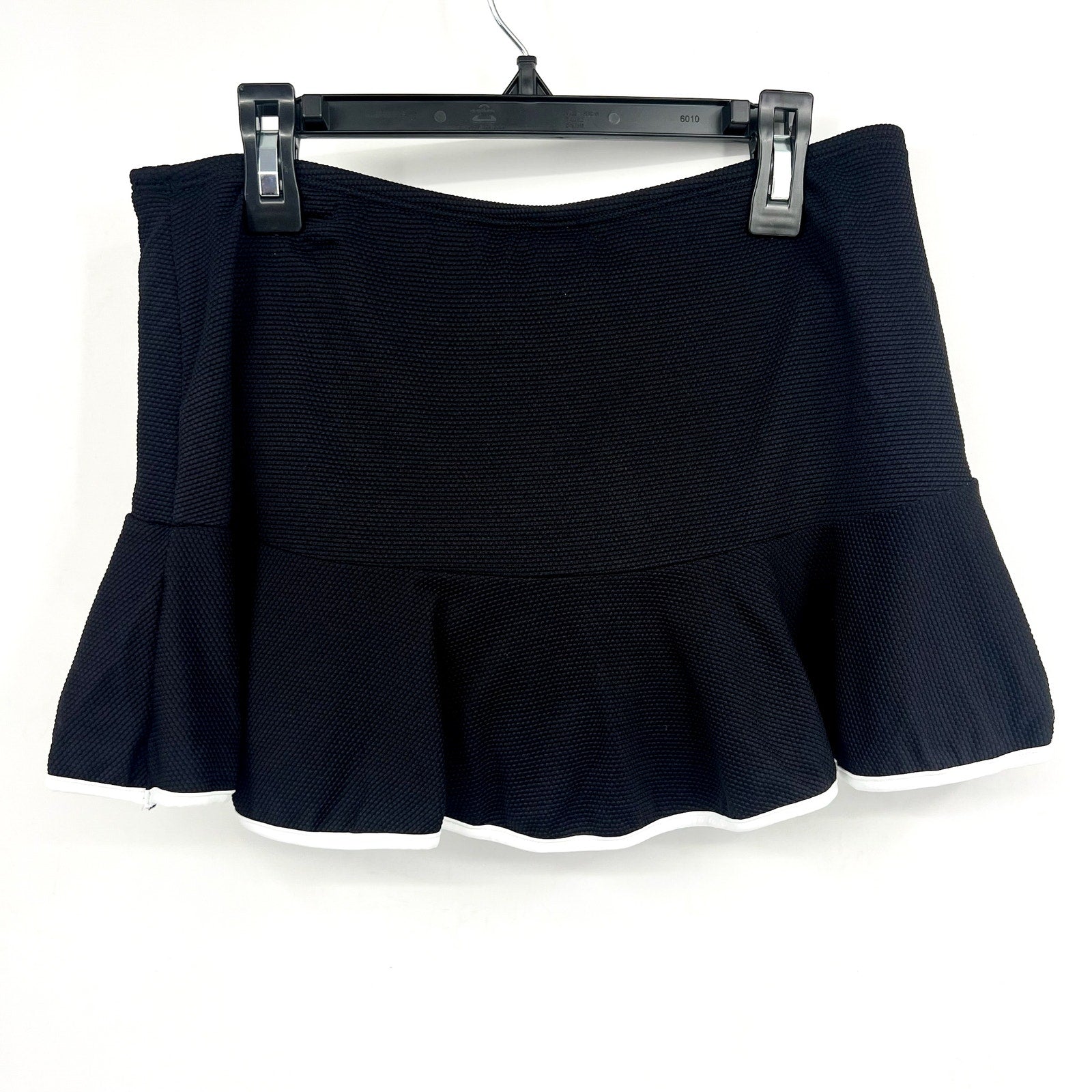 TOMMY BAHAMA Island Cays Cabana Flounce Swim Skirt Large Black Bottoms NWT
