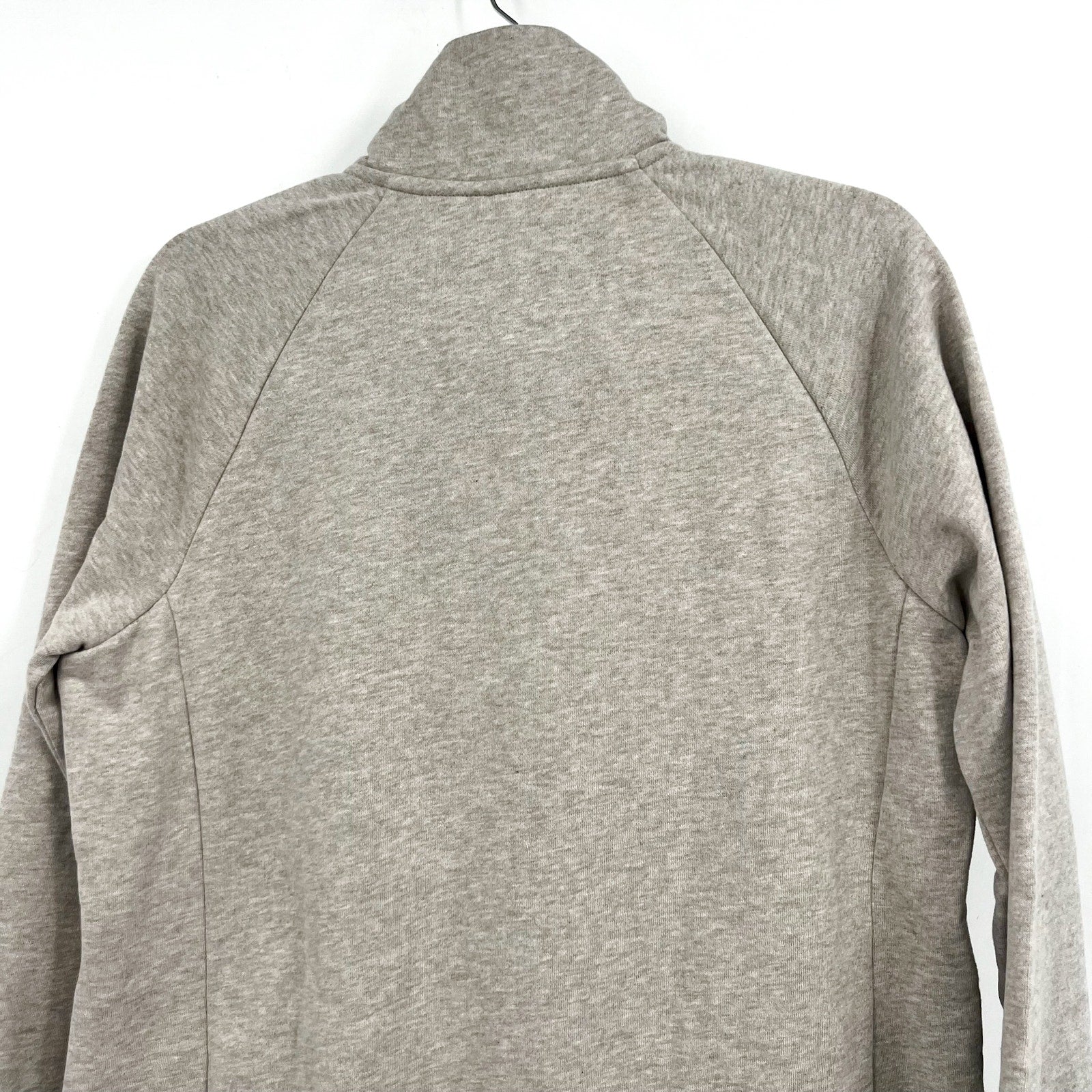 L.L. BEAN Womens 1912 Sherpa Lined Tunic Jacket Medium Grey Oatmeal Full Zip NWT