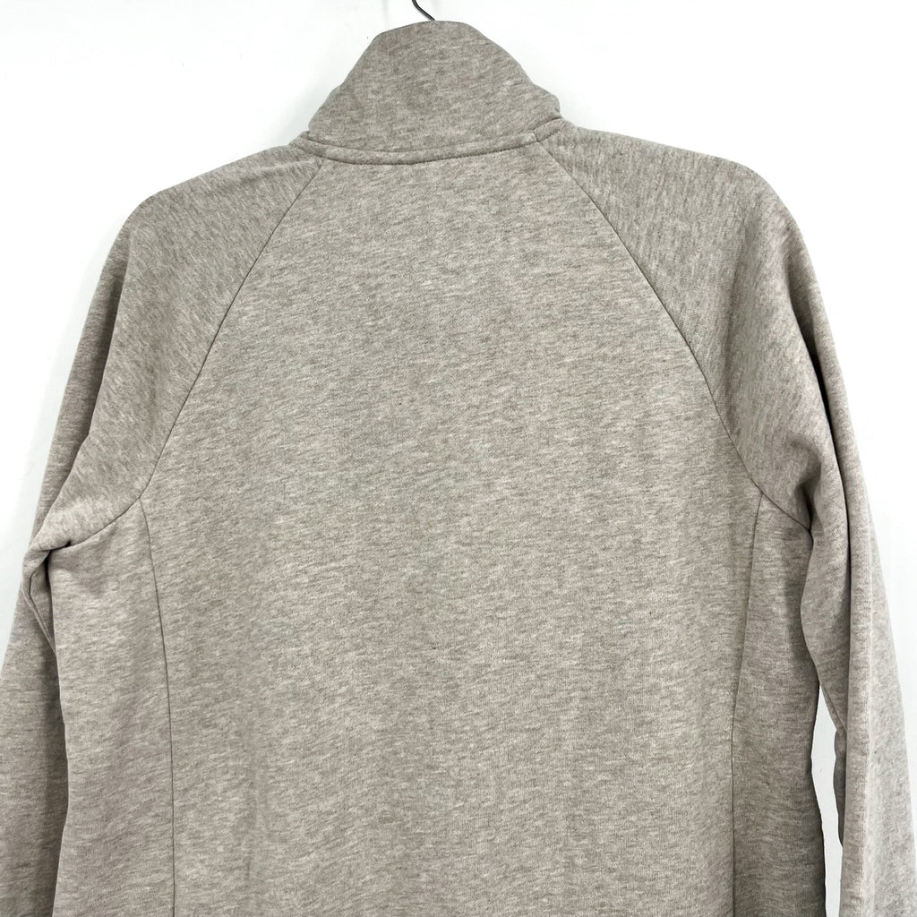 L.L. BEAN Womens 1912 Sherpa Lined Tunic Jacket Medium Grey Oatmeal Full Zip NWT