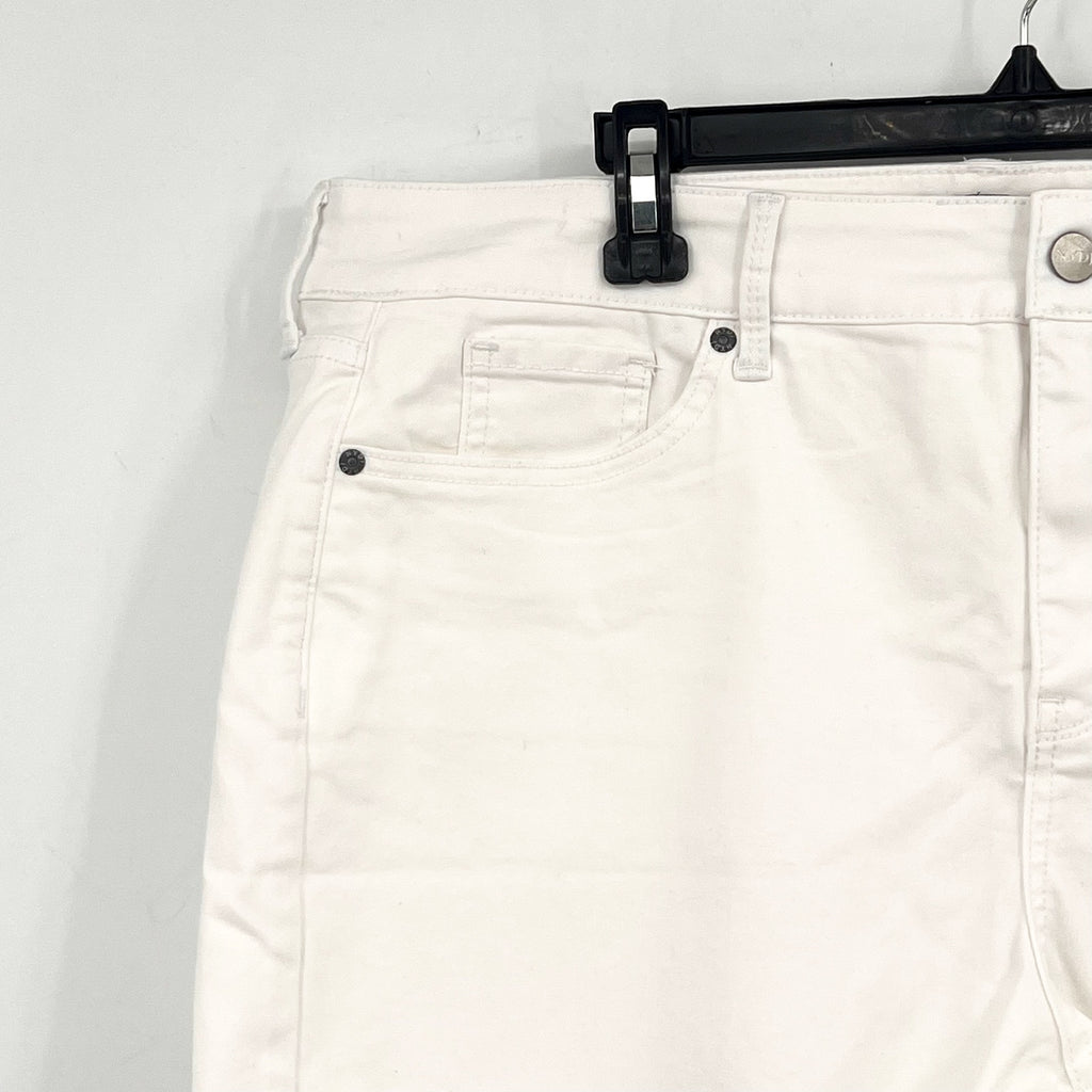 NYDJ Womens Ella Denim Shorts Size 18 PETITE Optic White 8" Inseam NWT