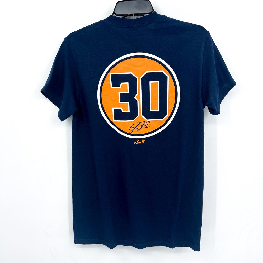 BreakingT Kyle Tucker Slugger Swing Houston Astros T-Shirt Small Navy Blue NWOT