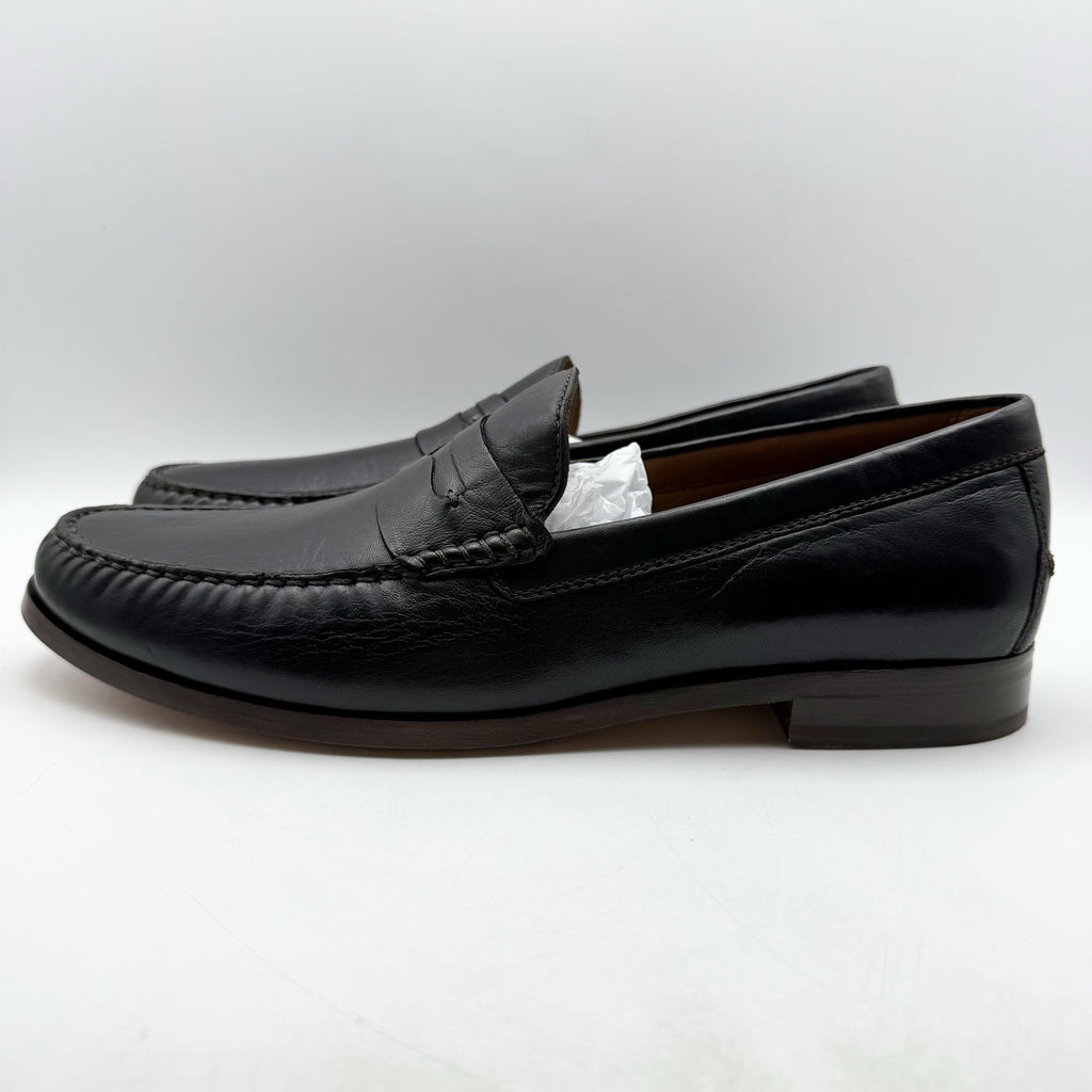 Johnston & Murphy Mens Baldwin Penny Loafers Size 13 M Black Leather NIB