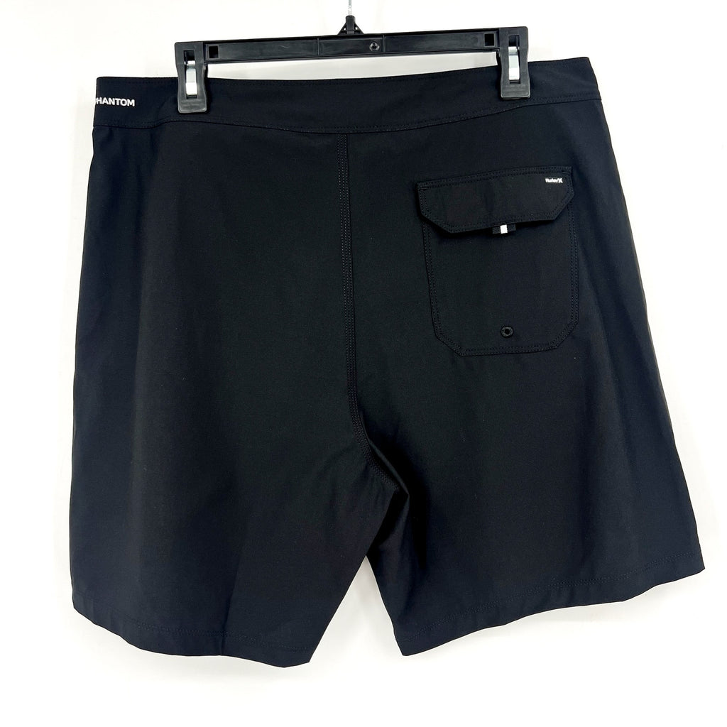 HURLEY Men's Phantom-Eco One & Only Boardshorts Size 34 LARGE Black 18" NWT