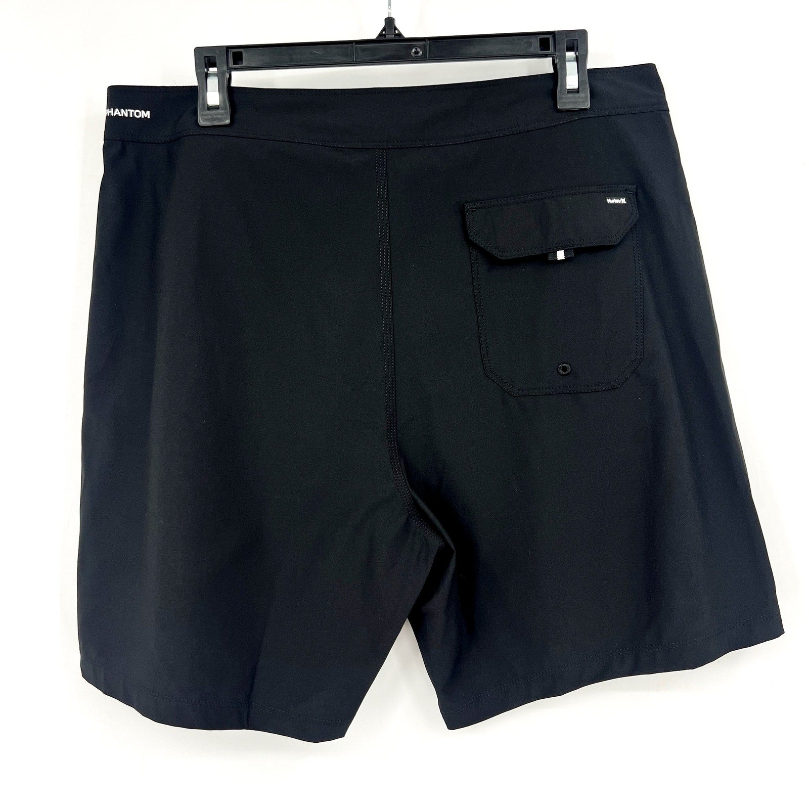 HURLEY Men's Phantom-Eco One & Only Boardshorts Size 34 LARGE Black 18" NWT