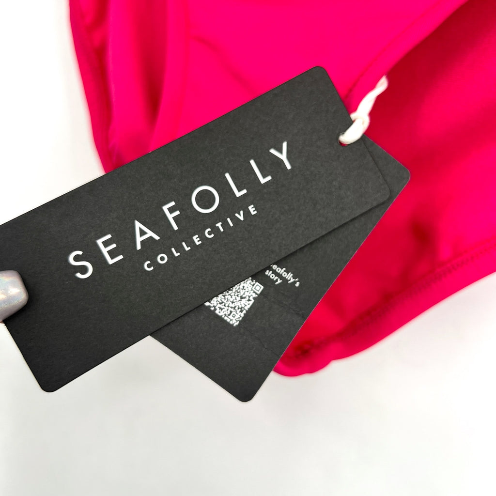SEAFOLLY Women's Twist Band Hipster Bikini Bottom Size 8 Pink Raspberry NWT