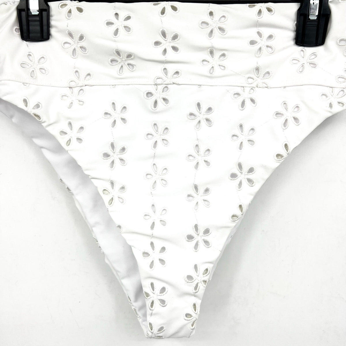 BEACH RIOT Women's Hazel Eyelet Bikini Bottom XS White Magnolia NWT