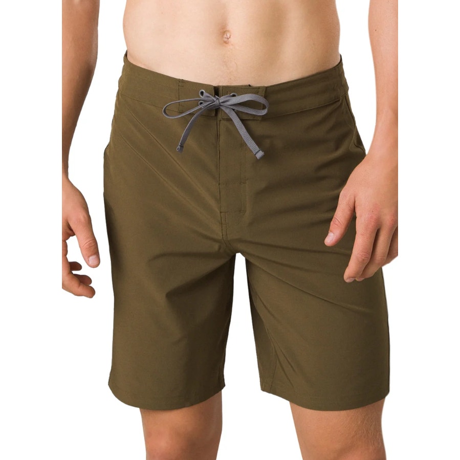 PRANA Men's Riveter Board Shorts Size 36 Peat Green 9" Inseam UPF 50+ NWT