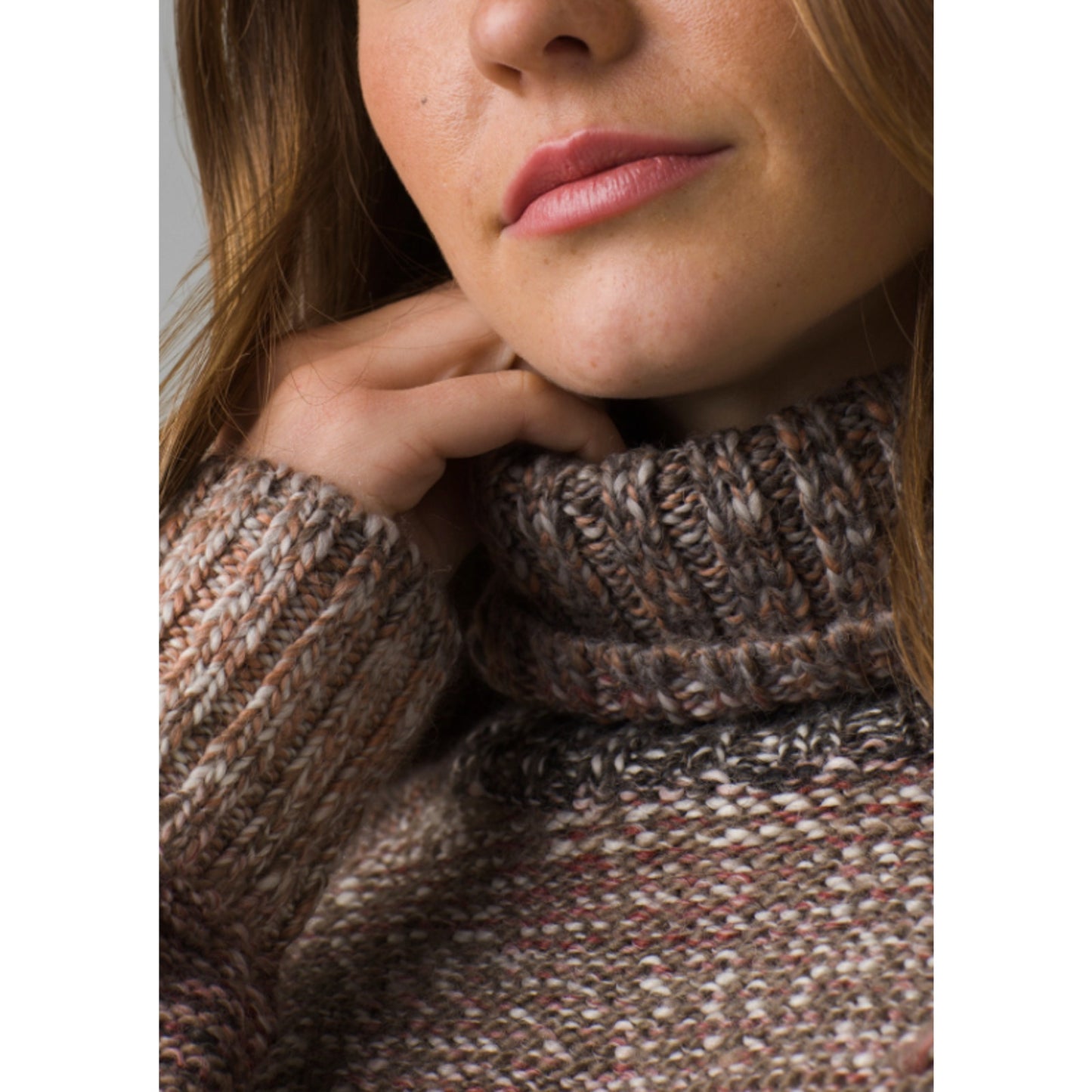 prAna Womens Autum Rein Turtleneck Sweater Tunic Charcoal Multicolor XS