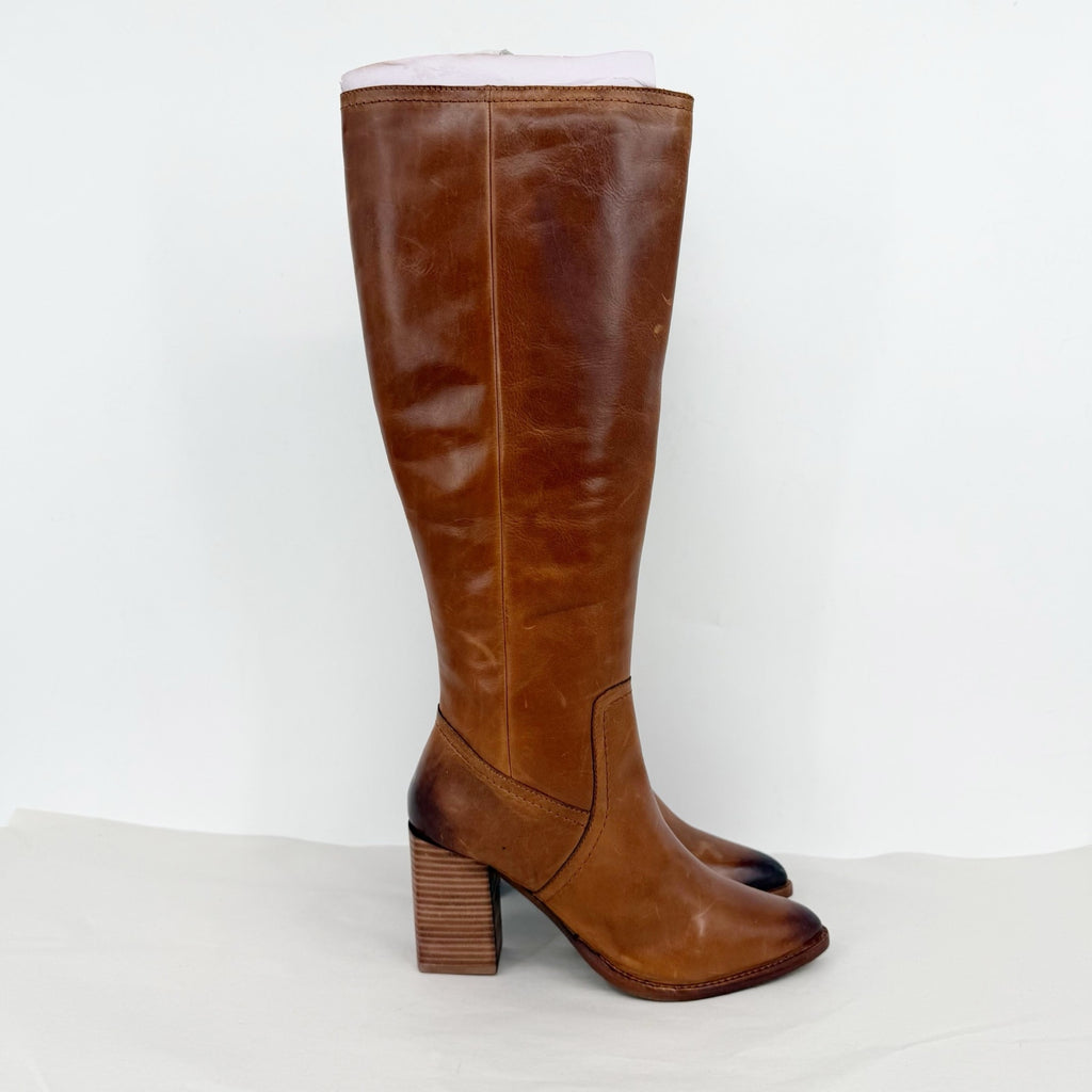 Diba True Womens True Do Knee High Boots US 8.5 M Brown Leather EUC