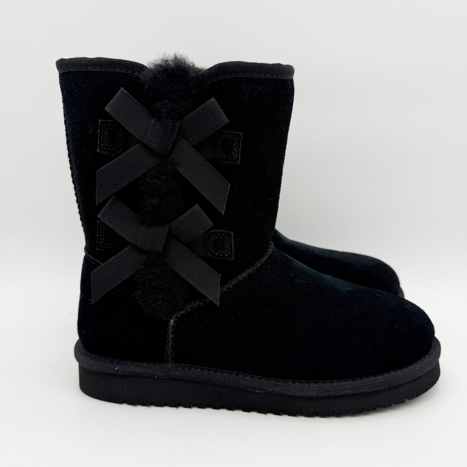 Koolaburra by UGG Womens Victoria Short Winter Boots US 5 EU 36 Black Suede NIB