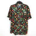 MAGELLAN Dia De Los Muertos Print Fishing Shirt XS Black Short Sleeve NWOT