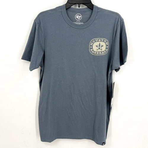 47 BRAND Mens Houston Astros Back Canyon Franklin T-Shirt Small Atlas Blue NWT