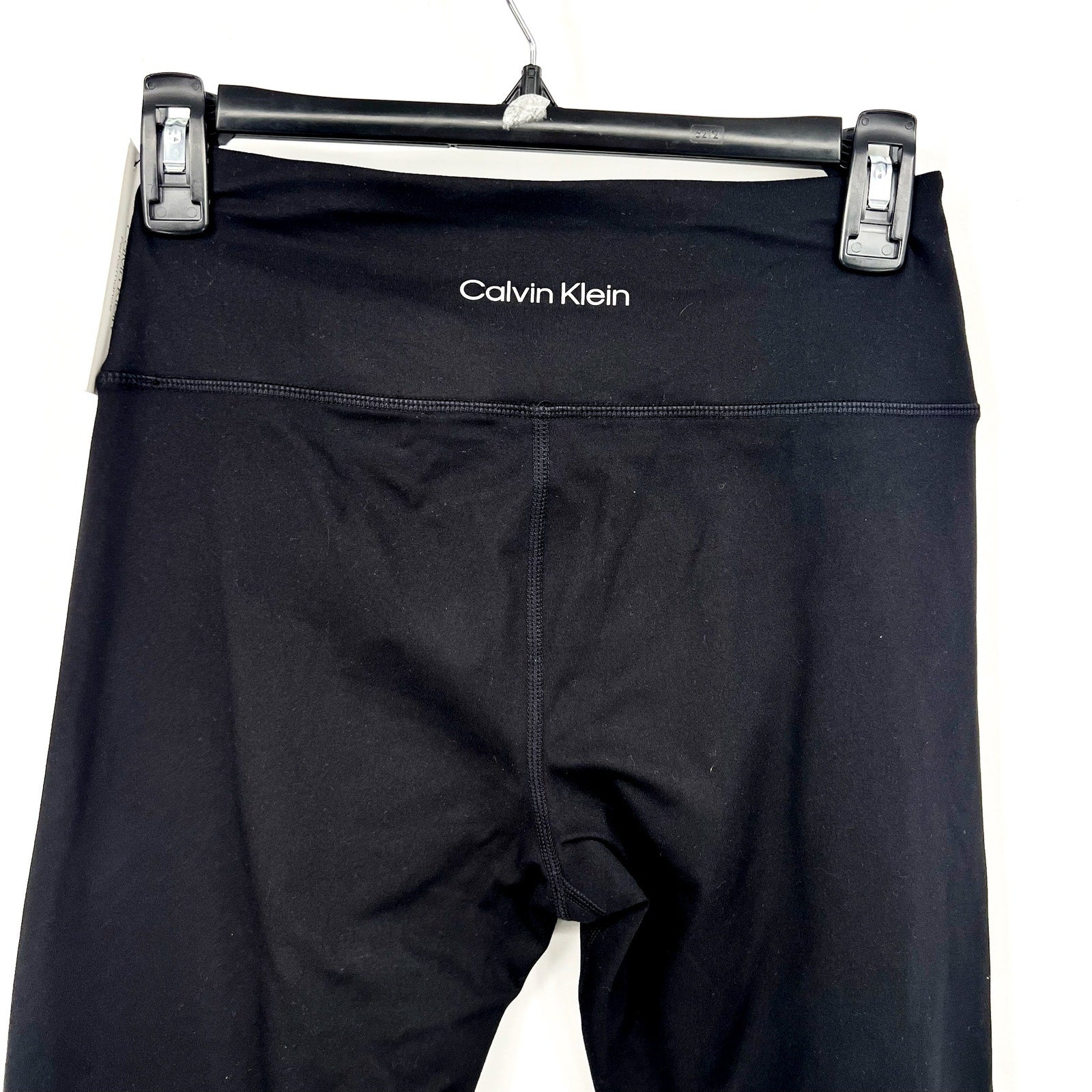 CALVIN KLEIN Women's Flared Gym Leggings Small Black Elastic Waist NWT