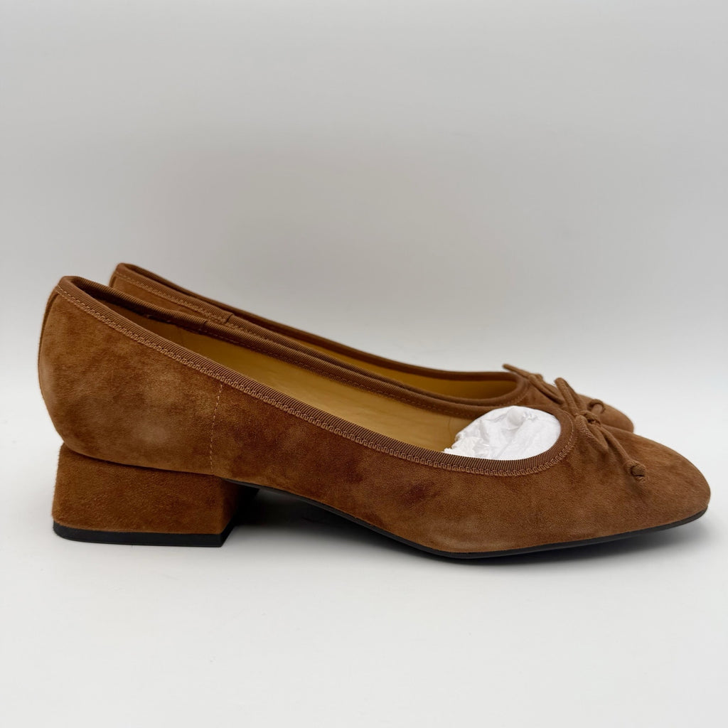 Nine West Womens Saruh Dress Pumps Size 10 M Brown Suede Slip On Heels NWOB