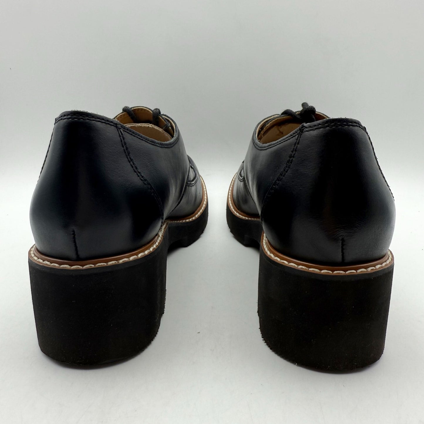 Naturalizer Womens Darry Lace Up Oxford Loafer US 9 M EU 40 Black Leather NWOB