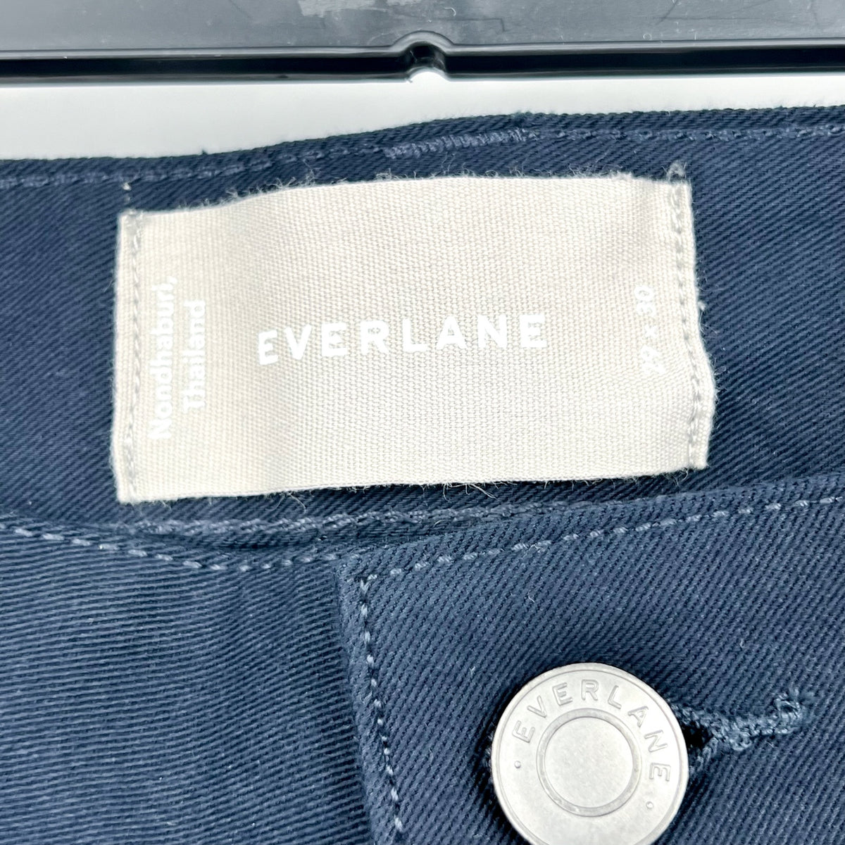 EVERLANE Mens The Performance 5-Pocket Pants 29x30 Navy Blue Stretch Chinos NWT