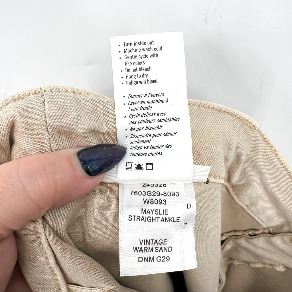 PAIGE Womens Mayslie Ankle Utility Pants Size 34 US 16 Tan Sand Twill NWT
