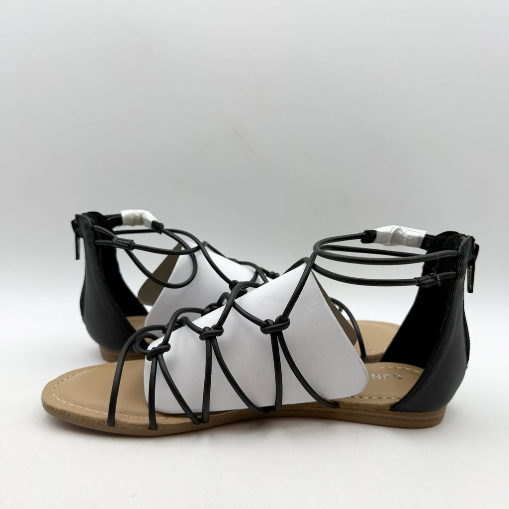 Sun + Stone Womens Okenaa Strappy Gladiator Sandals US 5 M Black NIB
