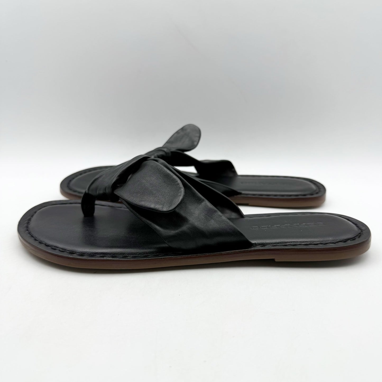 Bernardo Footwear Womens Laia Thong Sandals US 8.5 M Black Leather NIB