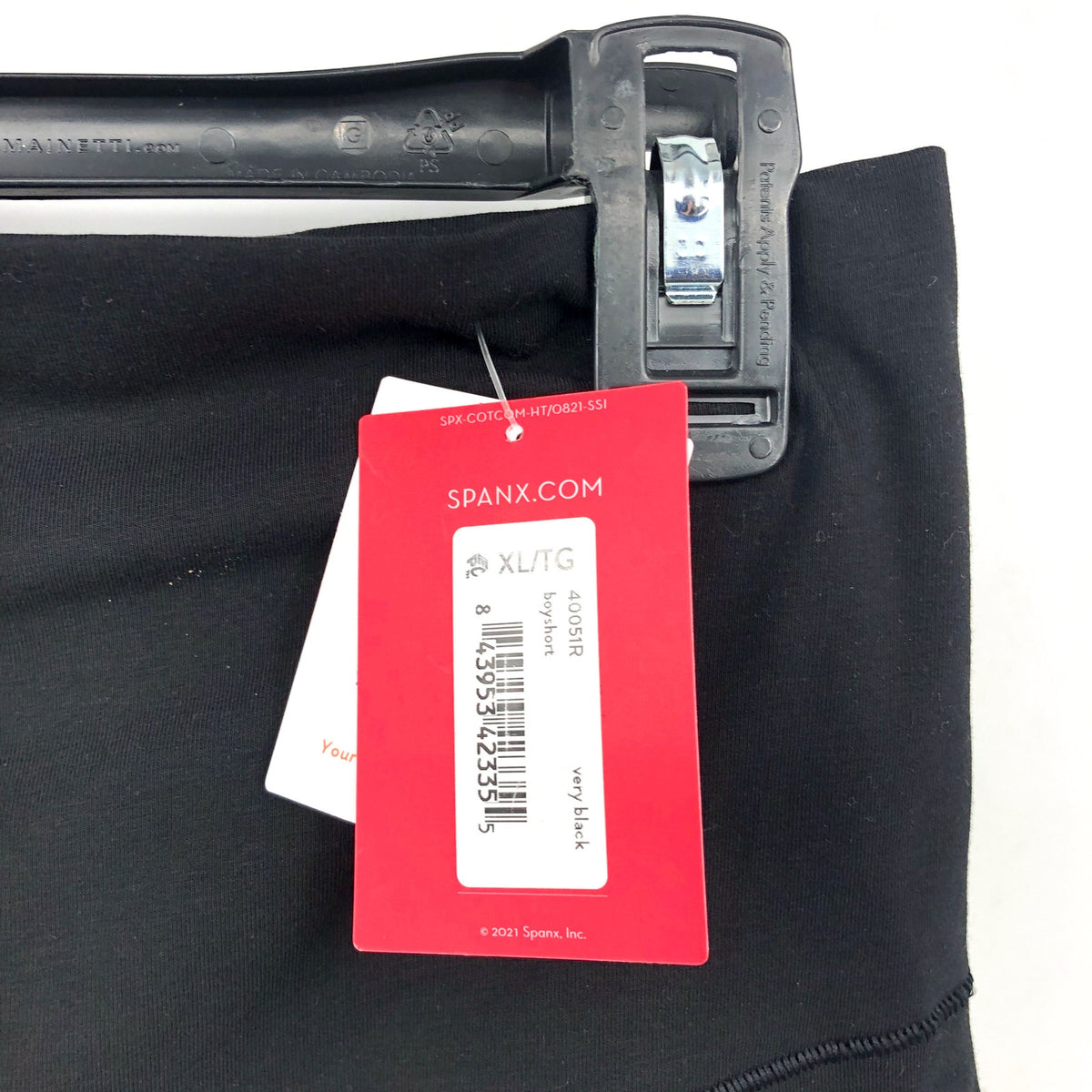 SPANX Women's Shaping Cotton Control Boy Short XL Very Black 40051R NWT