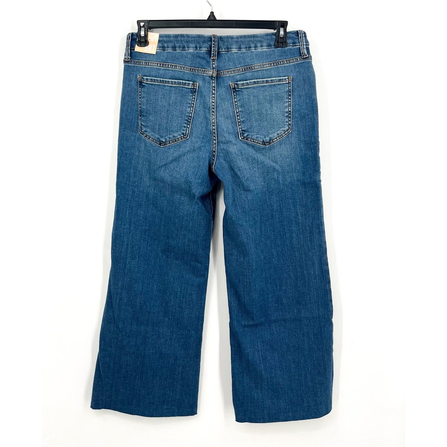 KUT FROM THE KLOTH Meg Wide Leg Jeans 10 Blue Milestone High Rise Fab Ab NWT